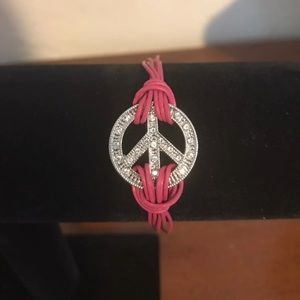 Pink peace bracelet